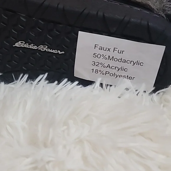 Eddie Bauer, Women's, Faux Fur, Leather, Squatch Boot Black Sz 9.5 Snow Winter - Picture 7 of 11